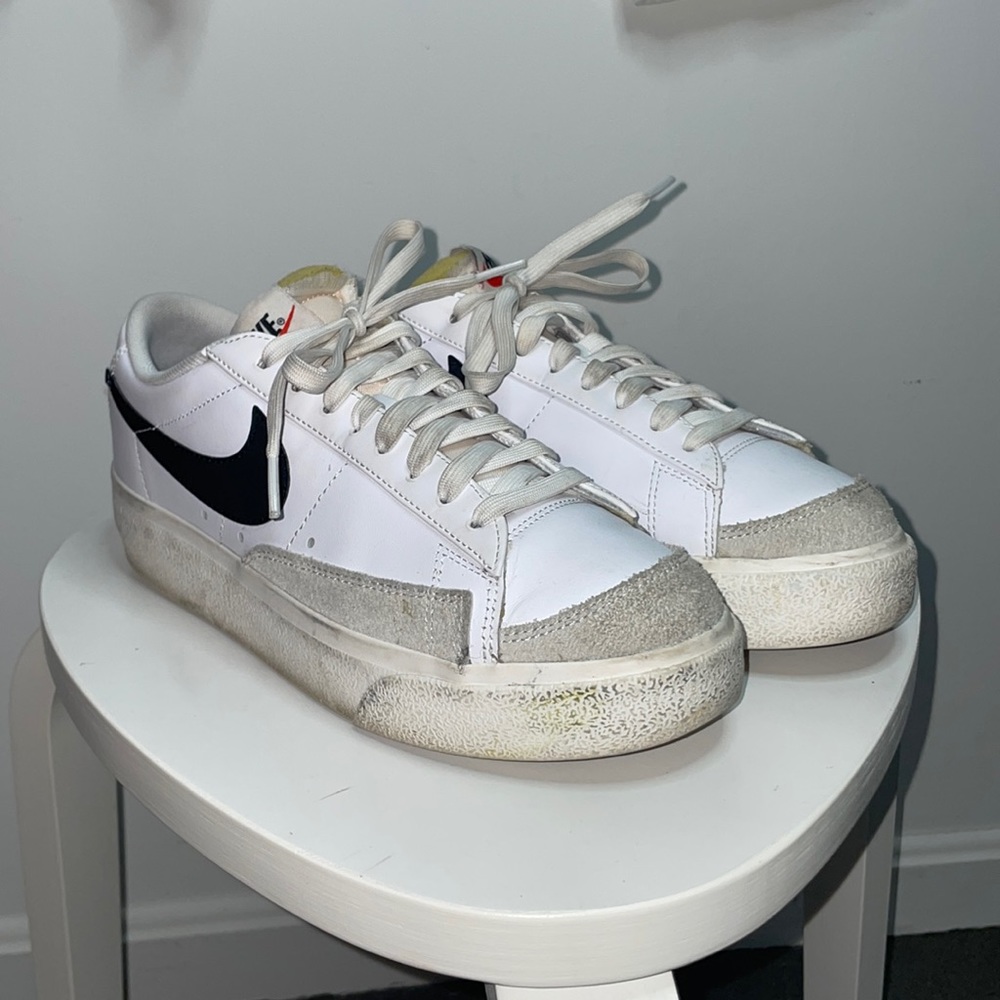 NIKE BLAZER LOW PLATFORM SHOES White/Sail/Team Orange/Black - DJ0292 101